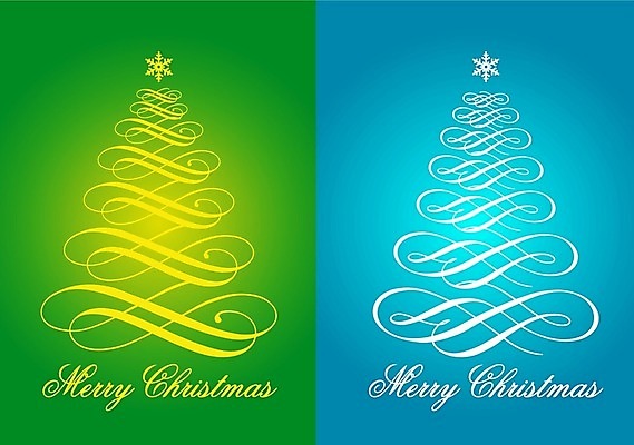 EPS 해외이미지 디자인 백그라운드 크리스마스 일러스트 추상 사람없음 초록색 파란색 크리스마스트리 축하 눈꽃무늬 레터링 해외202004 해외일러스트 기념일 컬러 컨셉 무늬 눈꽃 파일형식 벡터 이미지허브