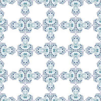 EPS 해외이미지 전통 디자인 패턴 일러스트 벽지 추상 장식 파란색 흰색 제비꽃 타일 묘사 정사각형 모자이크 엘리먼트 해외202004 해외일러스트 도형 꽃 컬러 무늬 파일형식 벡터 이미지허브