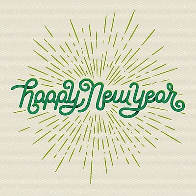 EPS 해외이미지 일러스트 타이포그라피 사람없음 초록색 축하 해피뉴이어 베이지색 레터링 해외202004 해외일러스트 문자 컬러 컨셉 새해인사 파일형식 벡터 이미지허브