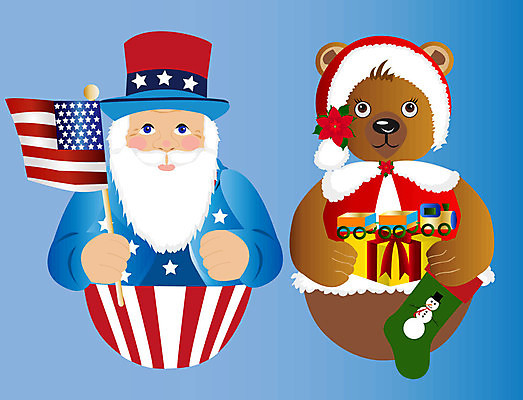 EPS 해외이미지 디자인 크리스마스 겨울 일러스트 휴가 장식 산타클로스 12월 그림 노엘 해외202004 해외일러스트 계절 기념일 날짜 파일형식 벡터 이미지허브