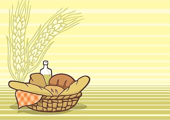 EPS 해외이미지 음식 빵 백그라운드 일러스트 바구니 빵집 화려 바게트 밀 굽기 덩어리 호밀 귀리 해외202004 해외일러스트 컨셉 곡류 상점 구이 파일형식 벡터 이미지허브