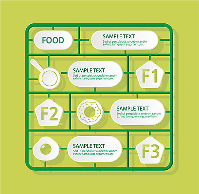 문자 영어 음식 컬러 일러스트 통계 사람없음 초록색 단어 자료 인포그래픽 프라이팬 도넛 계란프라이 조립 국내일러스트 AI파일 주방용품 디저트 계란요리 파일형식 벡터