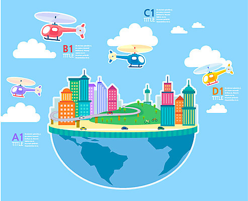 구름 길 지구 일러스트 자동차 통계 하늘 사람없음 건물 자료 인포그래픽 도시 헬리콥터 서류판 국내일러스트 AI파일 자연요소 건축물 육상교통 비행기 사무용품 파일형식 벡터