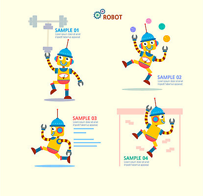 컬러 일러스트 공 통계 사람없음 컬러풀 장난감 노란색 자료 아령 인포그래픽 로봇 서류판 4차산업 국내일러스트 AI파일 산업 사무용품 파일형식 벡터