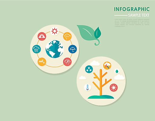 식물 지구 컬러 무지개 일러스트 우산 통계 바람 날씨 사람없음 컬러풀 햇빛 새싹 자료 인포그래픽 눈 비 번개 온도 국내일러스트 AI파일 자연요소 태양 파일형식 벡터