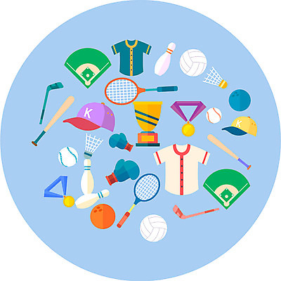 모자 스포츠 컬러 하늘색 일러스트 사람없음 컬러풀 야구 글로브 라켓 탁구채 배드민턴라켓 권투글러브 플랫 볼링 배구 트로피 메달 야구공 배드민턴 야구장 국내일러스트 AI파일 잡화 스포츠용품 공 스포츠시설 파란색 구기 야구용품 글러브 탁구용품 상_우승 상_상패 파일형식 벡터