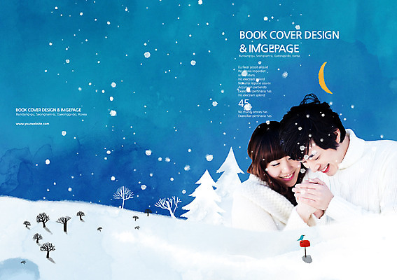 PSD 나무 식물 동물 템플릿 편집 표지디자인 북디자인 커플 출판디자인 계절 여자 표지 남자 백그라운드 겨울 북커버 조류 사람 동양인 팜플렛 상반신 20대 성인 두명 한국인 우체통 눈 청년만 성인만 이미지템플릿 자연요소 관계 날씨 인종 청년 파일형식