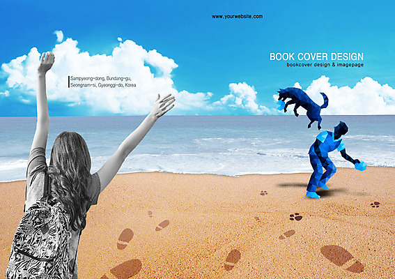 PSD 동물 구름 템플릿 편집 한마리 표지디자인 북디자인 출판디자인 여자 표지 남자 바다 여행 백그라운드 북커버 가방 놀이 하늘 사람 팜플렛 성인 해변 두명 뒷모습 반려동물 점프 만세 개 강아지 발자국 반려 원반던지기 성인만 이미지템플릿 자연요소 1 잡화 뷰포인트 포유류 자국 모션 파일형식