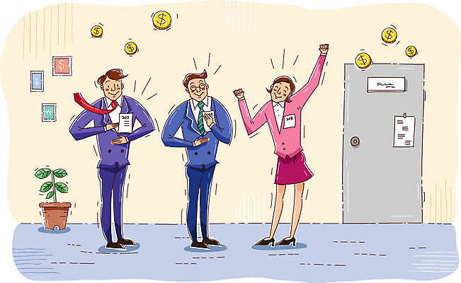 전신 여자 남자 화분 돈 일러스트 회사 비즈니스 실내 서기 사람 정장 성인 세명 사무실 대기 직장인 비즈니스맨 비즈니스우먼 기다림 면접 성인만 국내일러스트 AI파일 직업 옷 모션 내부 재산 파일형식 벡터