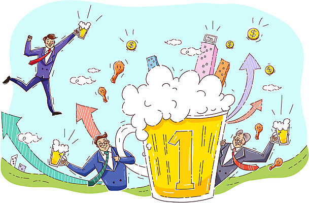 남자 화살표 일러스트 비즈니스 맥주 사람 정장 성인 세명 치킨 우승 직장인 비즈니스맨 상사 직원 회식 남자만 성인남자만 성인만 국내일러스트 AI파일 직업 옷 주류 식사 최고 닭고기요리 파일형식 벡터