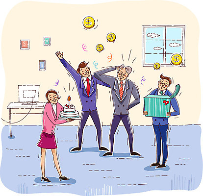 전신 여자 남자 일러스트 회사 비즈니스 창문 실내 선물 서기 사람 정장 이벤트 여러명 성인 사무실 케이크 축하 직장인 비즈니스맨 비즈니스우먼 생일파티 생일 작업실 상사 직원 성인만 국내일러스트 AI파일 직업 옷 기념일 다수 컨셉 모션 디저트 내부 파일형식 벡터