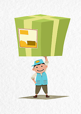 전신 PSD 남자 일러스트 한명 서기 들기 사람 성인 상자 배달원 배송 택배 남자만 남자한명만 성인남자만 성인만 국내일러스트 직업 1 모션 운송업 파일형식