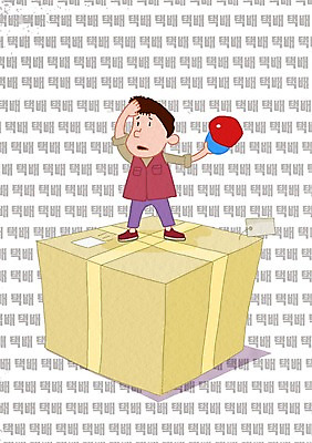 전신 PSD 남자 일러스트 한명 서기 사람 성인 상자 배달원 배송 택배 남자만 남자한명만 성인남자만 성인만 국내일러스트 직업 1 모션 운송업 파일형식