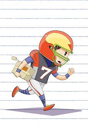 전신 PSD 남자 스포츠 일러스트 한명 사람 성인 상자 달리기 럭비 헬멧 보호장비 배송 택배 럭비선수 남자만 남자한명만 성인남자만 성인만 국내일러스트 1 모션 운동선수 구기 장비 운송업 파일형식