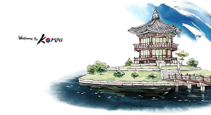 PSD 건축 문화 호수 여행 캘리배경 백그라운드 일러스트 캘리그라피 유적지 서울 한국 수묵화 사람없음 관광지 도시 동양화 경복궁 국내여행 향원정 가교 국내일러스트 건축물 아시아 고건축 미술 궁전 누각 파일형식