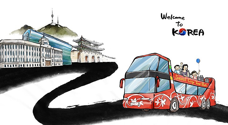 PSD 여자 남자 건축 문화 어린이 여행 캘리배경 백그라운드 일러스트 캘리그라피 가족 유적지 서울 한국 수묵화 사람 동양인 성인 세명 관광지 한국인 도시 동양화 남산 시청 관광버스 광화문 국내여행 국내일러스트 아시아 고건축 관계 버스 미술 인종 관공서 랜드마크 파일형식