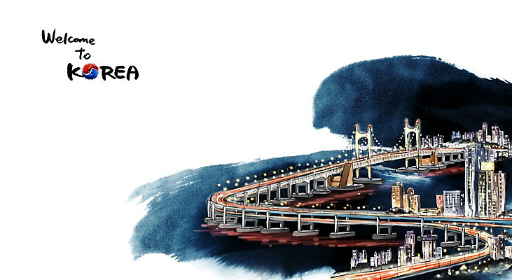 PSD 건축 문화 여행 캘리배경 백그라운드 야경 일러스트 캘리그라피 유적지 한국 수묵화 사람없음 관광지 동양화 부산 광안대교 국내여행 국내일러스트 아시아 고건축 미술 다리_건축물 야간 파일형식 풍경_경치