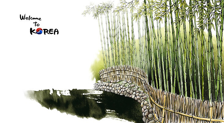 PSD 문화 여행 캘리배경 백그라운드 일러스트 캘리그라피 유적지 한국 수묵화 사람없음 관광지 대나무 동양화 국내여행 담양 죽녹원 국내일러스트 나무 아시아 고건축 미술 전라남도 파일형식