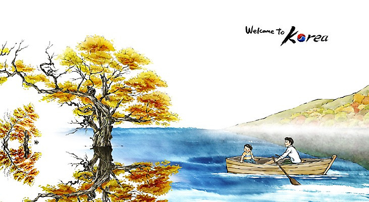 PSD 계절 남자 문화 어린이 여행 캘리배경 백그라운드 일러스트 캘리그라피 가족 유적지 한국 수묵화 사람 성인 두명 관광지 가을 동양화 가을여행 국내여행 주산지 청송 선박 남자만 가을배경 국내일러스트 아시아 호수 고건축 수상교통 관계 미술 경상북도 파일형식 가을_계절