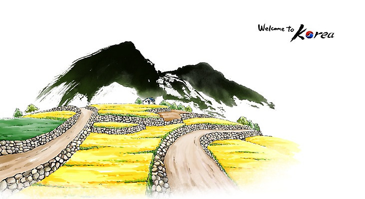 PSD 문화 길 여행 캘리배경 백그라운드 일러스트 캘리그라피 유적지 산 한국 돌담 수묵화 사람없음 관광지 동양화 국내여행 완도 국내일러스트 아시아 고건축 미술 담장 돌_바위 전라남도 파일형식