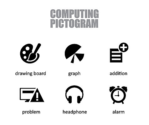 아이콘 시계 그래프 정보기술 사람없음 세트 픽토그램 헤드폰 알람 덧셈 문제 2D아이콘 AI파일 음향기기 기술 수학 파일형식 벡터