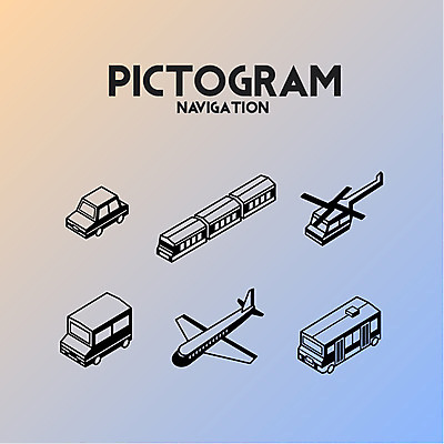 아이콘 자동차 버스 비행기 사람없음 세트 픽토그램 기차 헬리콥터 네비게이션 2D아이콘 AI파일 육상교통 항공교통 대중교통 파일형식 벡터