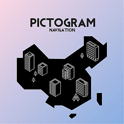 나무 아이콘 지도 사람없음 건물 세트 픽토그램 약도 네비게이션 2D아이콘 AI파일 식물 건축물 파일형식 벡터