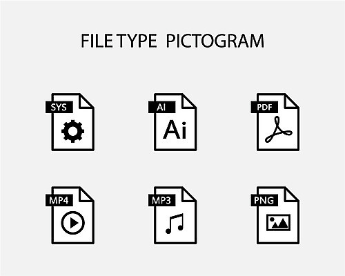 아이콘 음악 음표 종류 사람없음 세트 픽토그램 톱니바퀴 파일 시스템 동영상 파일타입 2D아이콘 AI파일 기호 문화예술 파일형식 벡터