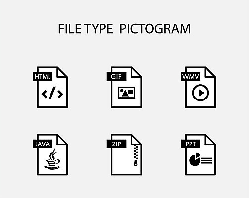 아이콘 인터넷 종류 사람없음 세트 픽토그램 PPT 파일 재생 동영상 파일타입 2D아이콘 AI파일 파일형식 벡터