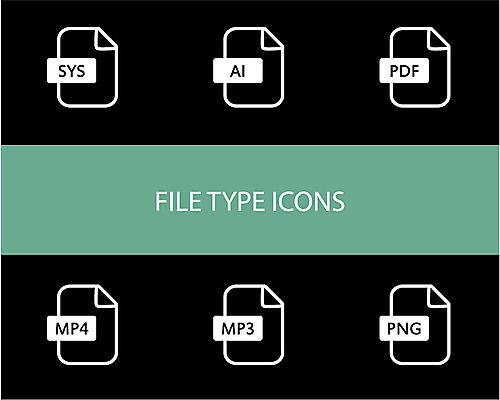 아이콘 음악 종류 사람없음 그래픽 세트 픽토그램 문서 파일 시스템 동영상 파일타입 2D아이콘 AI파일 문화예술 파일형식 벡터