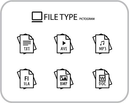 아이콘 음악 음표 텍스트 종류 사람없음 세트 픽토그램 문서 파일 동영상 파일타입 2D아이콘 AI파일 기호 문화예술 파일형식 벡터