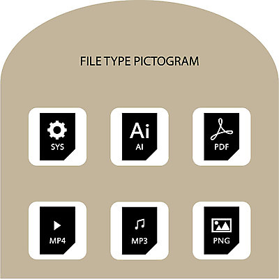 아이콘 음악 음표 종류 사람없음 세트 픽토그램 문서 파일 재생 시스템 동영상 파일타입 2D아이콘 AI파일 기호 문화예술 파일형식 벡터