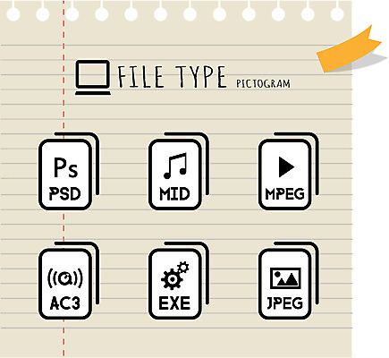 아이콘 음악 종류 사람없음 세트 픽토그램 소리 메모지 포스트잇 파일 재생 파일타입 2D아이콘 AI파일 문화예술 사무용품 파일형식 벡터