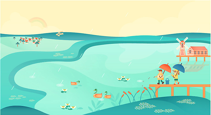 나무 구름 커플 계절 여자 남자 꽃 호수 백그라운드 무지개 데이트 일러스트 우산 날씨 산 오리 따뜻함 사람 풍경 성인 두명 봄 봄비 비 언덕 성인만 봄배경 국내일러스트 AI파일 자연요소 식물 관계 조류 비_날씨 파일형식 벡터