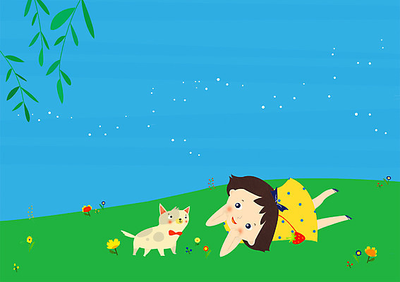 주간 PSD 식물 한마리 여자 행복 어린이 일러스트 한명 사람 잔디 야외 반려동물 세계 고양이 여자만 여자한명만 어린이만 소녀만 소녀한명만 국내일러스트 자연요소 동물 1 감정 포유류 파일형식