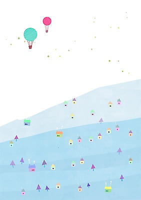 주간 PSD 나무 행복 일러스트 주택 사람없음 야외 세계 마을 열기구 국내일러스트 자연요소 식물 감정 항공교통 건물 파일형식