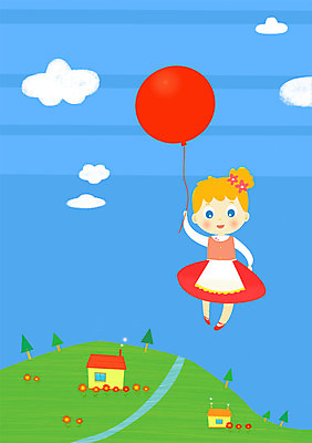 주간 PSD 구름 여자 행복 어린이 일러스트 하늘 주택 한명 사람 야외 세계 마을 비행 풍선 여자만 여자한명만 어린이만 소녀만 소녀한명만 국내일러스트 자연요소 1 감정 건물 파일형식