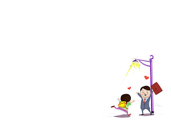 PSD 남자 행복 어린이 가로등 가방 일러스트 가족 사랑 사람 성인 두명 빛 부자지간 남자만 국내일러스트 잡화 공공시설 감정 아들 관계 아빠 파일형식