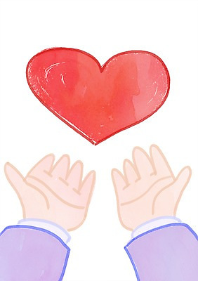 PSD 손 일러스트 사랑 사람 신체부위 하트 국내일러스트 모양 감정 파일형식