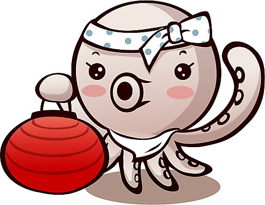 캐릭터 음식 일러스트 홍보캐릭터 사람없음 요식업 알림 특산물 음식캐릭터 문어 일러캐릭터 AI파일 산업 연체동물 수중동물 파일형식 벡터