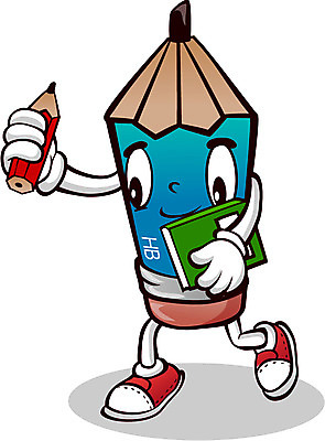 캐릭터 교육 일러스트 홍보캐릭터 교육캐릭터 사람없음 책 필기구 연필 알림 연필캐릭터 일러캐릭터 AI파일 문구용품 학용품 파일형식 벡터