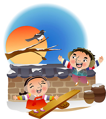 나무 한마리 한국문화 한국전통 여자 남자 어린이 일러스트 조류 전통캐릭터 새해 기와 사람 두명 담장 태양 전통놀이 항아리 전통의상 한복 까치 널뛰기 어린이만 일러캐릭터 AI파일 자연요소 식물 동물 캐릭터 1 동양문화 전통 놀이 한국 도자기 파일형식 벡터