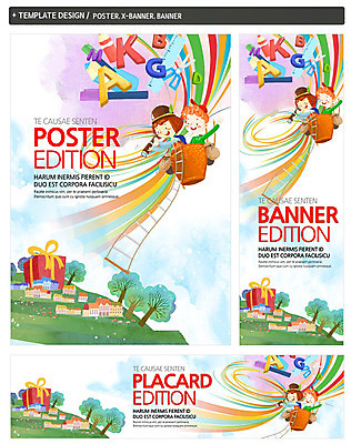 PSD 구름 템플릿 배너 알파벳 배너템플릿 여자 어린이교육 가로배너 ZIP 포스터 세로배너 어린이 백그라운드 무지개 하늘 사람 두명 선물상자 세트 현수막 열기구 여자만 어린이만 소녀만 자연요소 영어 교육 항공교통 선물 가로 세로 상자 파일형식