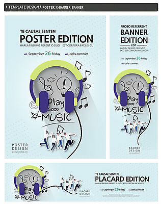 전신 PSD 템플릿 배너 배너템플릿 여자 남자 가로배너 ZIP 포스터 세로배너 음악 백그라운드 음표 문화예술 사람 여러명 성인 세트 점프 헤드셋 현수막 성인만 기호 음향기기 다수 모션 가로 세로 헤드폰 파일형식