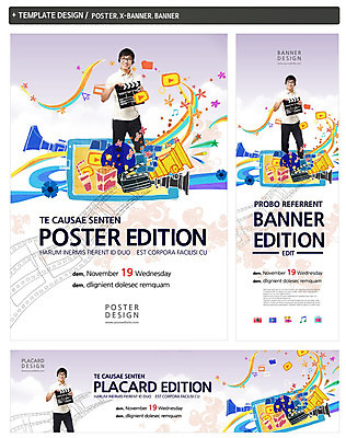 PSD 템플릿 배너 배너템플릿 남자 가로배너 ZIP 포스터 세로배너 백그라운드 문화예술 한명 서기 들기 사람 성인 세트 카메라 현수막 클래퍼보드 영화 남자만 남자한명만 성인남자만 성인만 1 모션 가로 세로 전자제품 파일형식