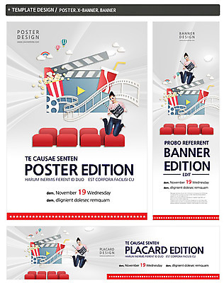 PSD 템플릿 배너 배너템플릿 여자 가로배너 ZIP 포스터 세로배너 백그라운드 의자 문화예술 한명 들기 사람 성인 앞모습 세트 점프 현수막 클래퍼보드 영화관 필름 영화 팝콘 여자만 여자한명만 성인여자만 성인만 1 뷰포인트 가구 모션 가로 세로 극장 파일형식