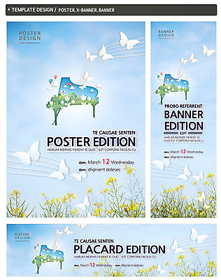 PSD 템플릿 배너 배너템플릿 가로배너 꽃 ZIP 포스터 세로배너 악기 음악 백그라운드 조류 하늘 문화예술 사람없음 세트 현수막 건반 피아노 오선지 식물 동물 가로 세로 건반악기 악보 오선 파일형식