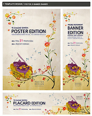 PSD 템플릿 배너 배너템플릿 가로배너 꽃 ZIP 포스터 세로배너 악기 음악 백그라운드 조류 문화예술 사람없음 세트 현수막 건반 피아노 식물 동물 가로 세로 건반악기 파일형식