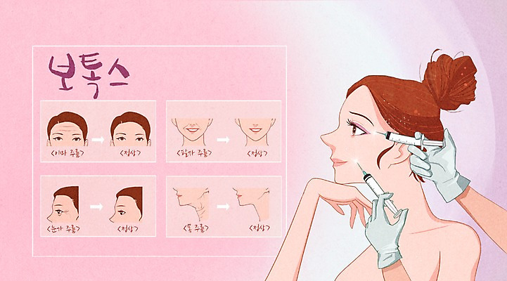 PSD 여자 얼굴 일러스트 성공 주사기 사람 성인 신체부위 세명 뷰티 비교 주름 변화 성형수술 만족 보톡스 여자만 성인여자만 성인만 국내일러스트 감정 컨셉 의료기기 수술 파일형식