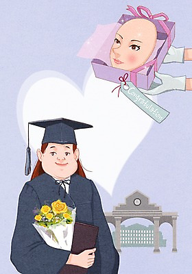 PSD 여자 꽃다발 일러스트 졸업 학교 성공 프레임 선물 가면 한명 사람 성인 뷰티 축하 가운 졸업가운 비교 변화 성형수술 만족 여자만 여자한명만 성인여자만 성인만 국내일러스트 1 옷 교육 꽃 감정 컨셉 수술 파일형식